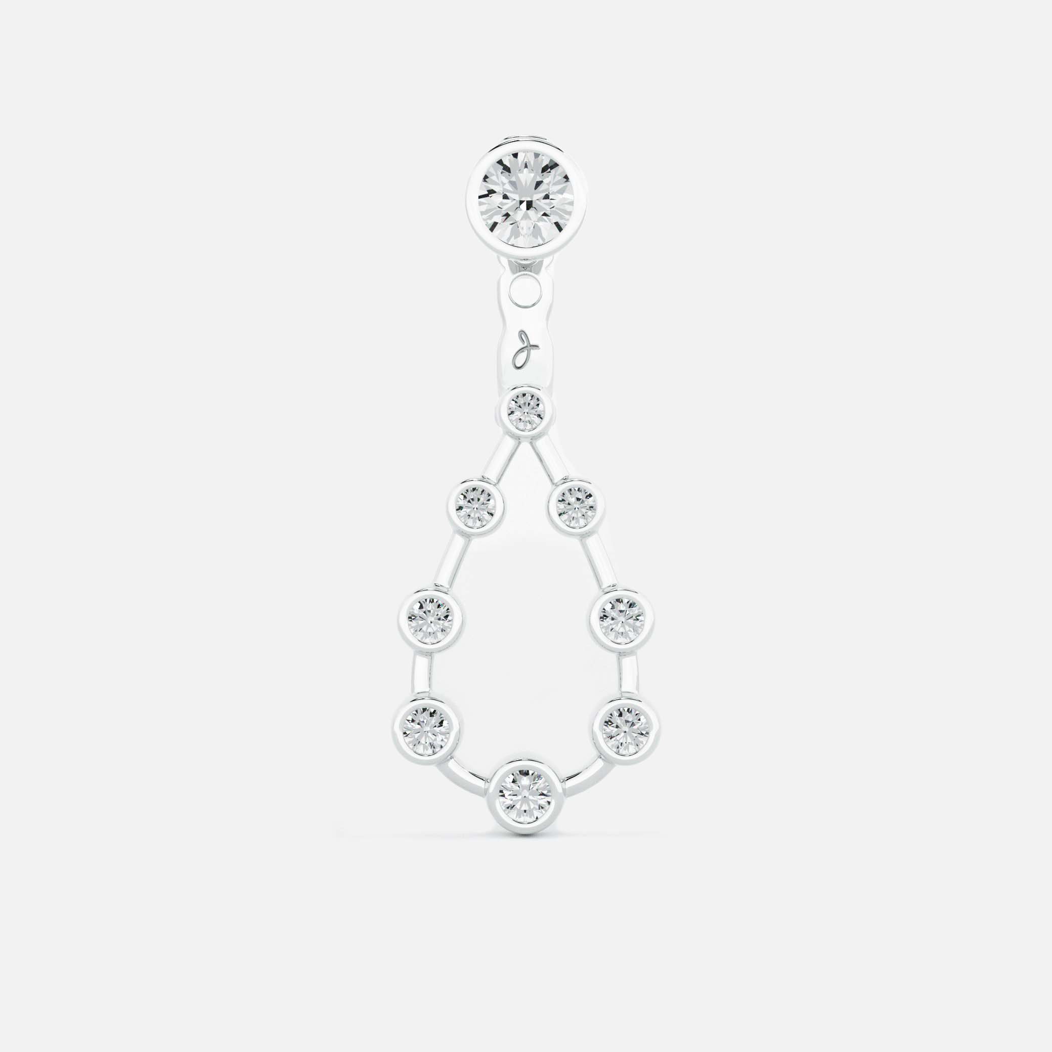 Pear Diamond Drop Earrings