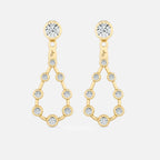 Pear Diamond Drop Earrings JAUR
