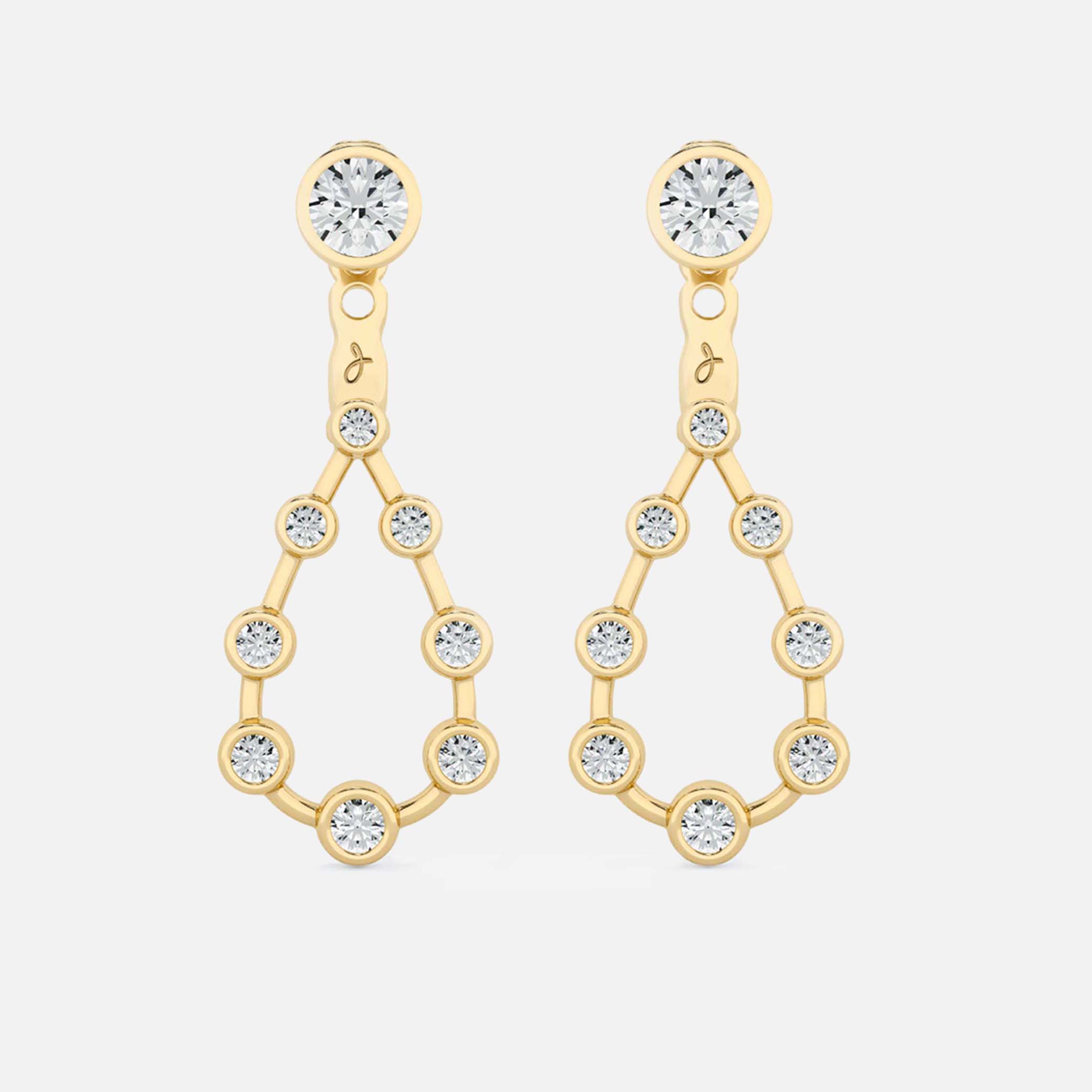 Pear Diamond Drop Earrings