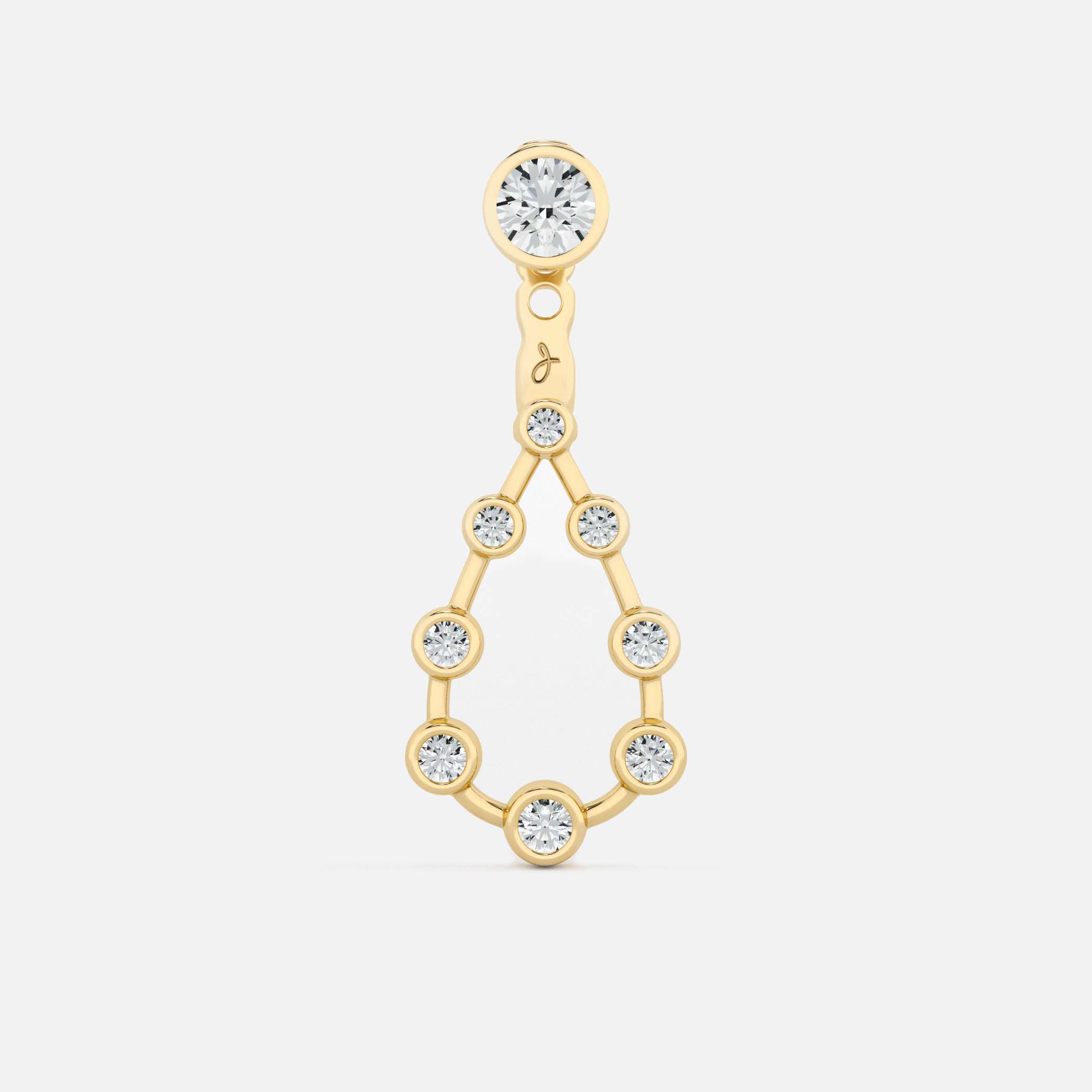 Pear Diamond Drop Earrings