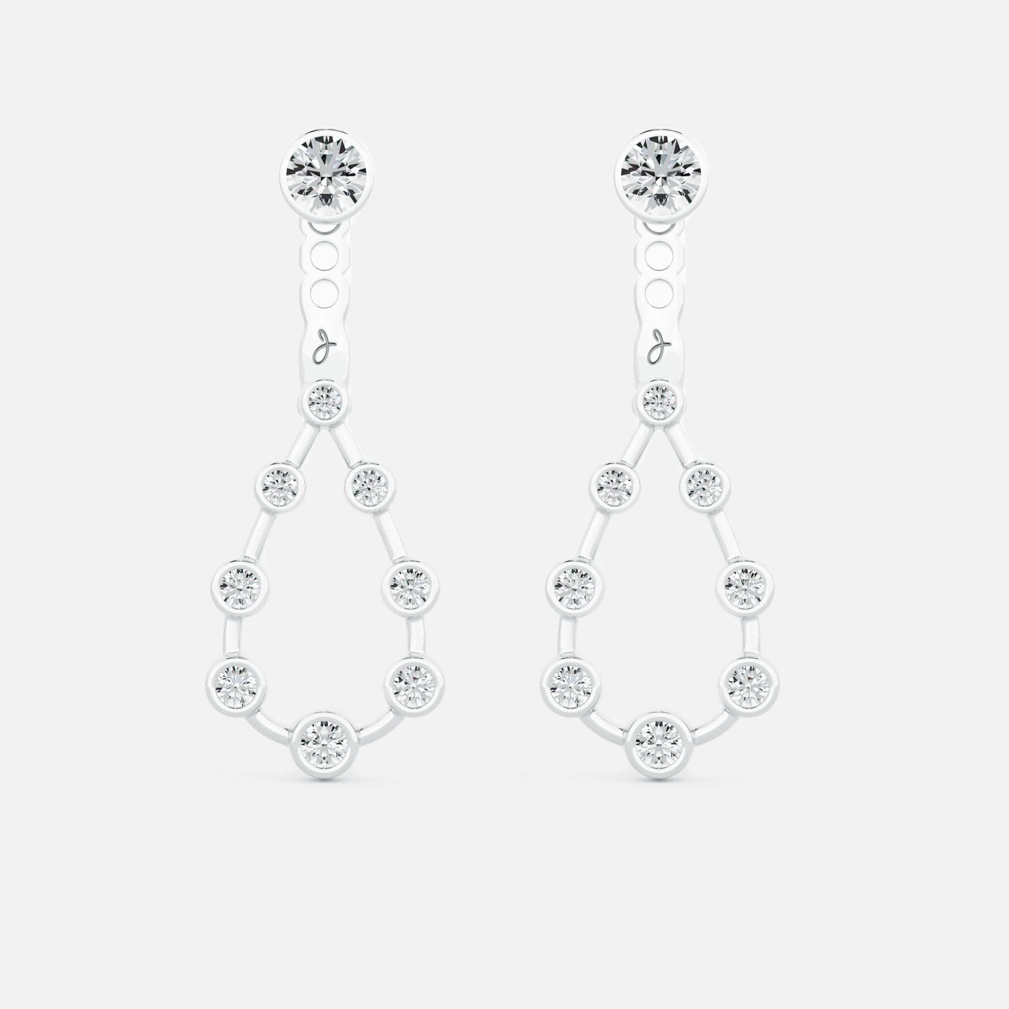 Pear Diamond Drop Earrings