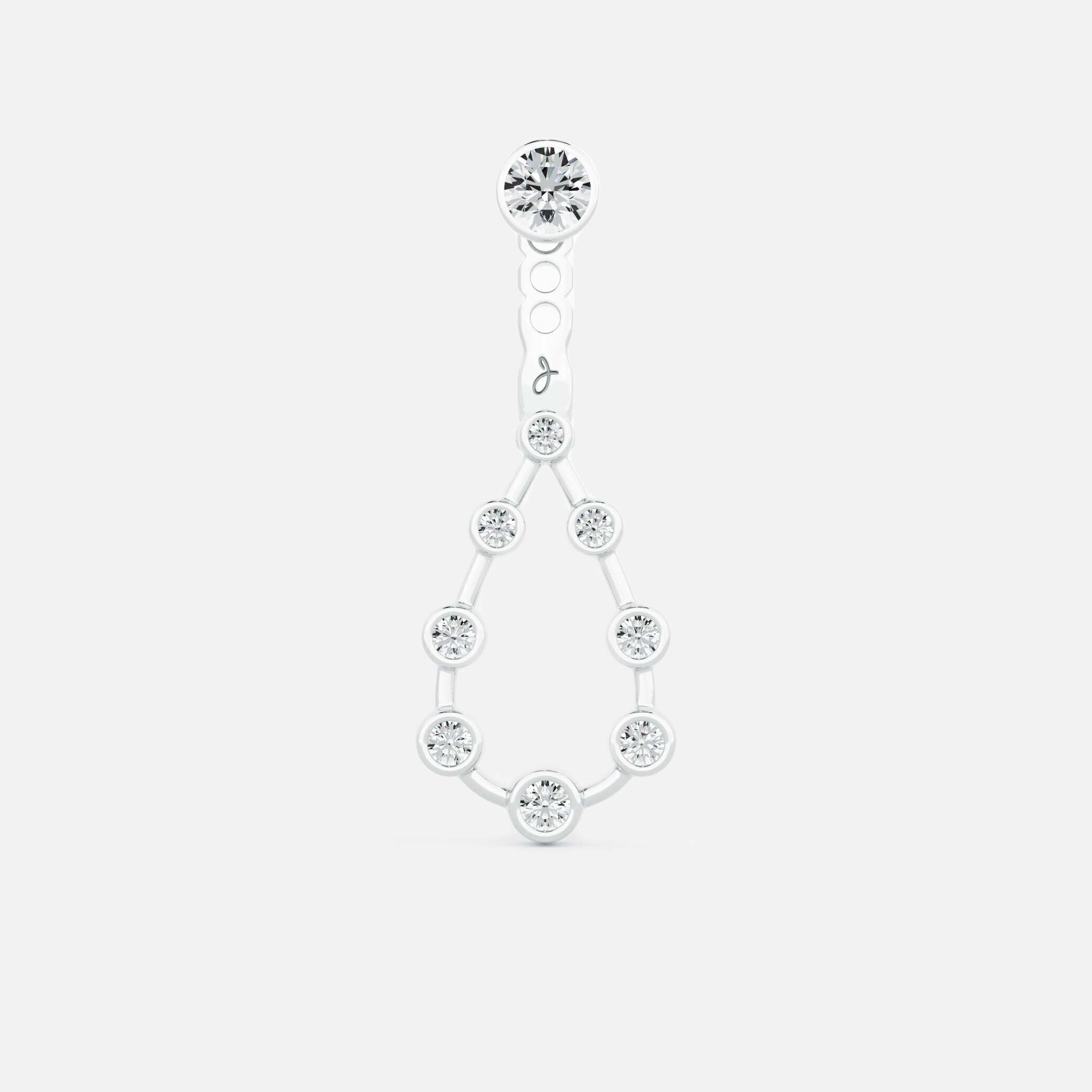 Pear Diamond Drop Earrings