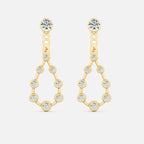 Pear Diamond Drop Earrings JAUR