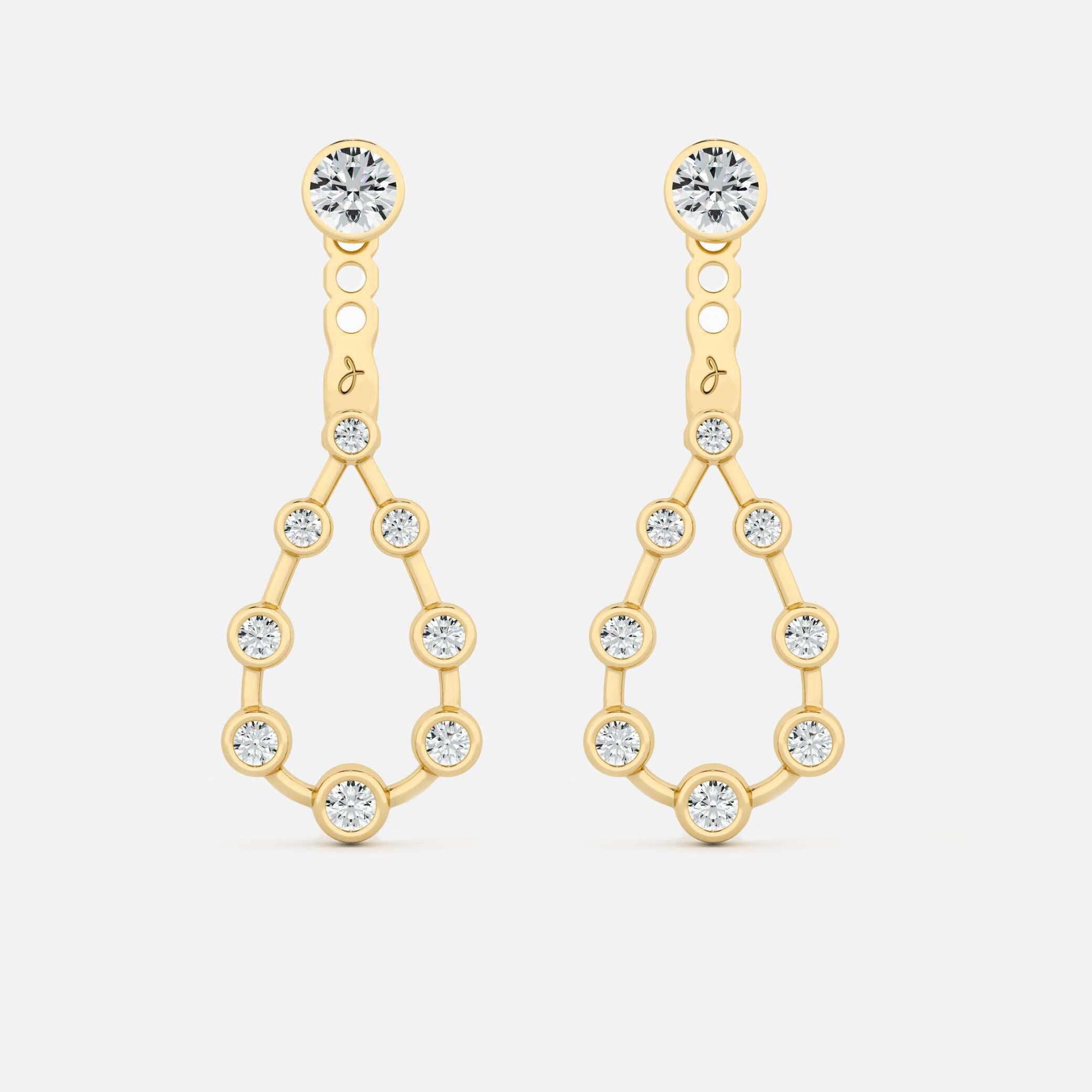 Pear Diamond Drop Earrings