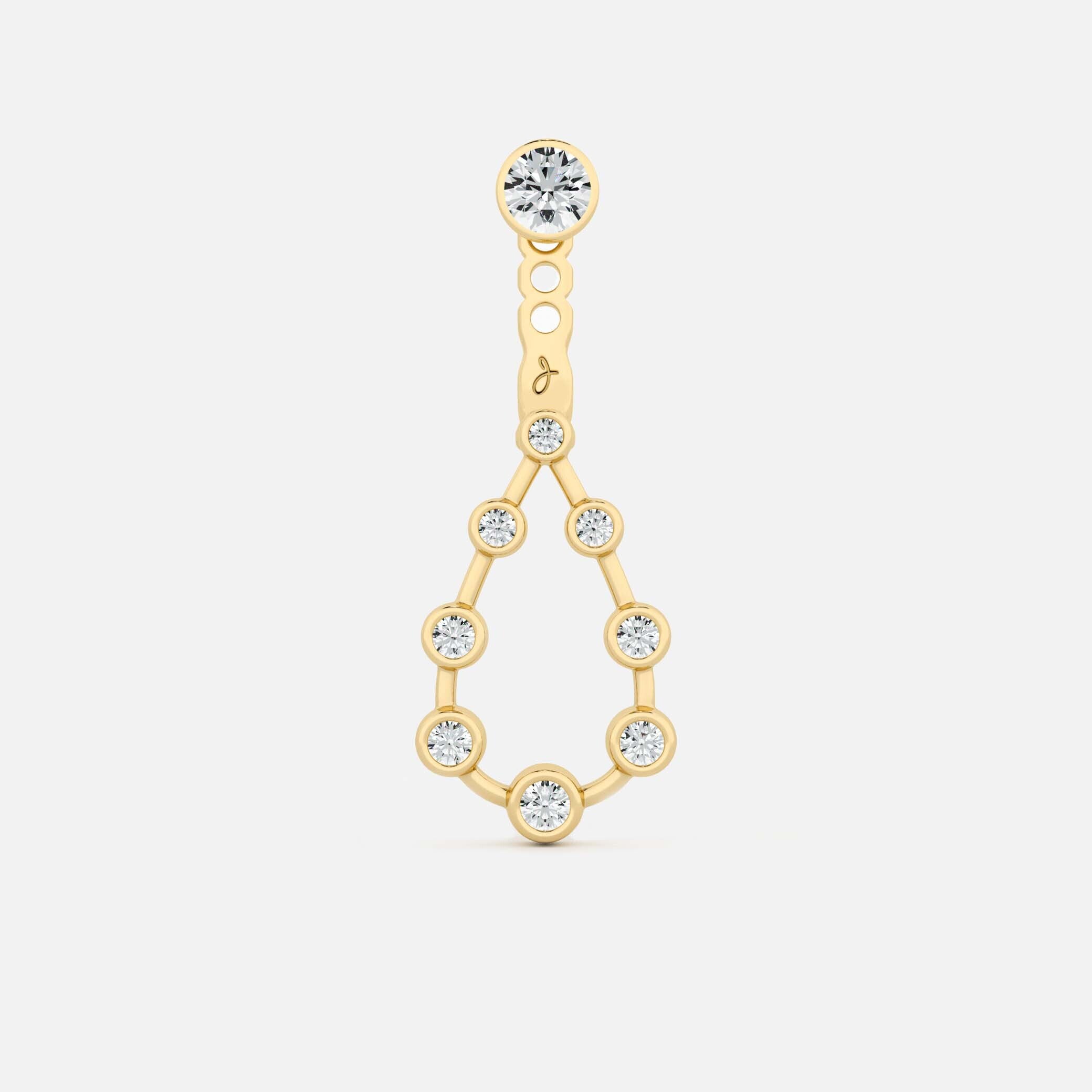 Pear Diamond Drop Earrings