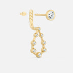 Pear Diamond Drop Earrings JAUR