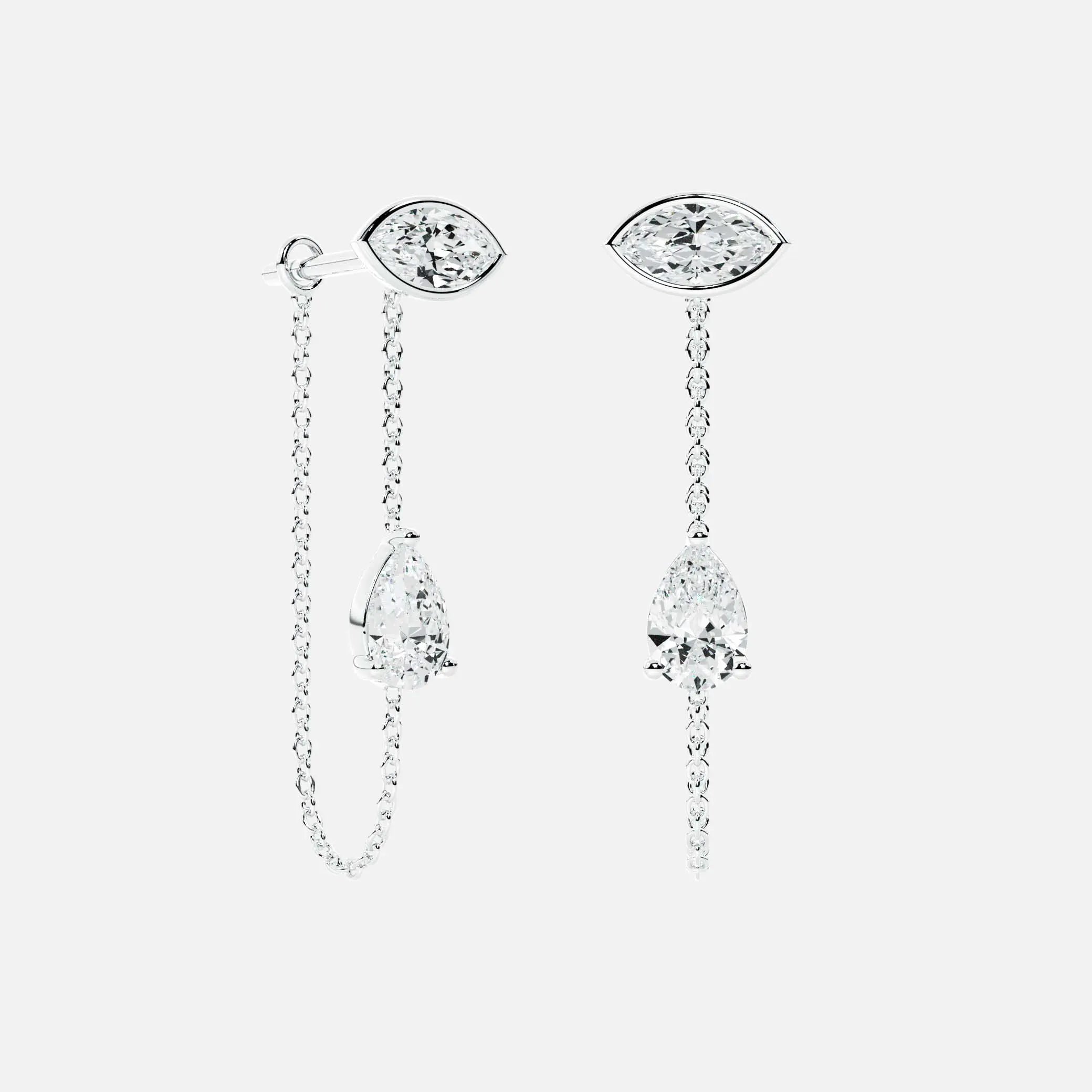 Pear Diamond Connector Chain - Marquise Base