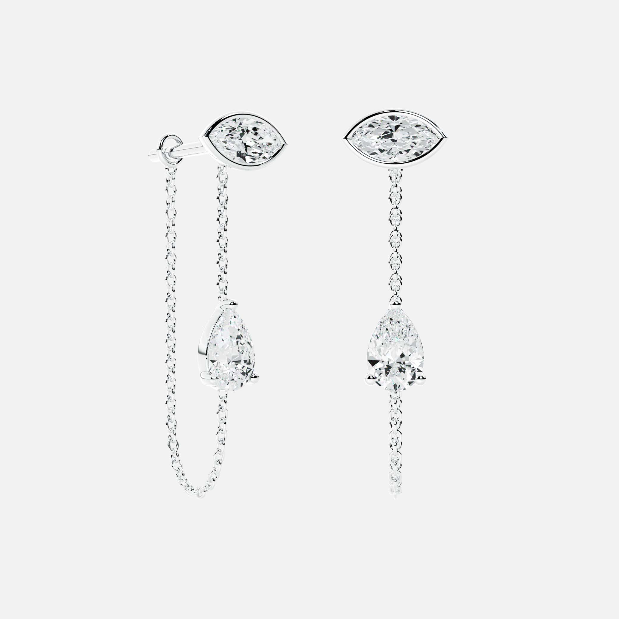 Pear Diamond Connector Chain - Marquise Base