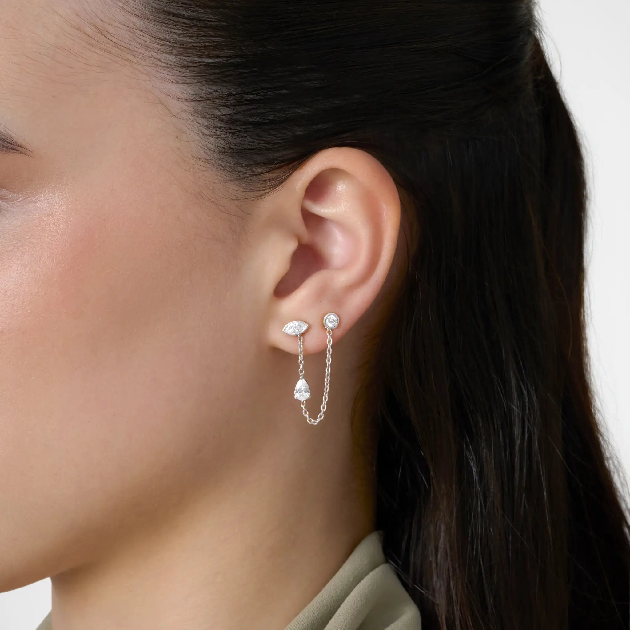 Pear Diamond Connector Chain - Marquise Base