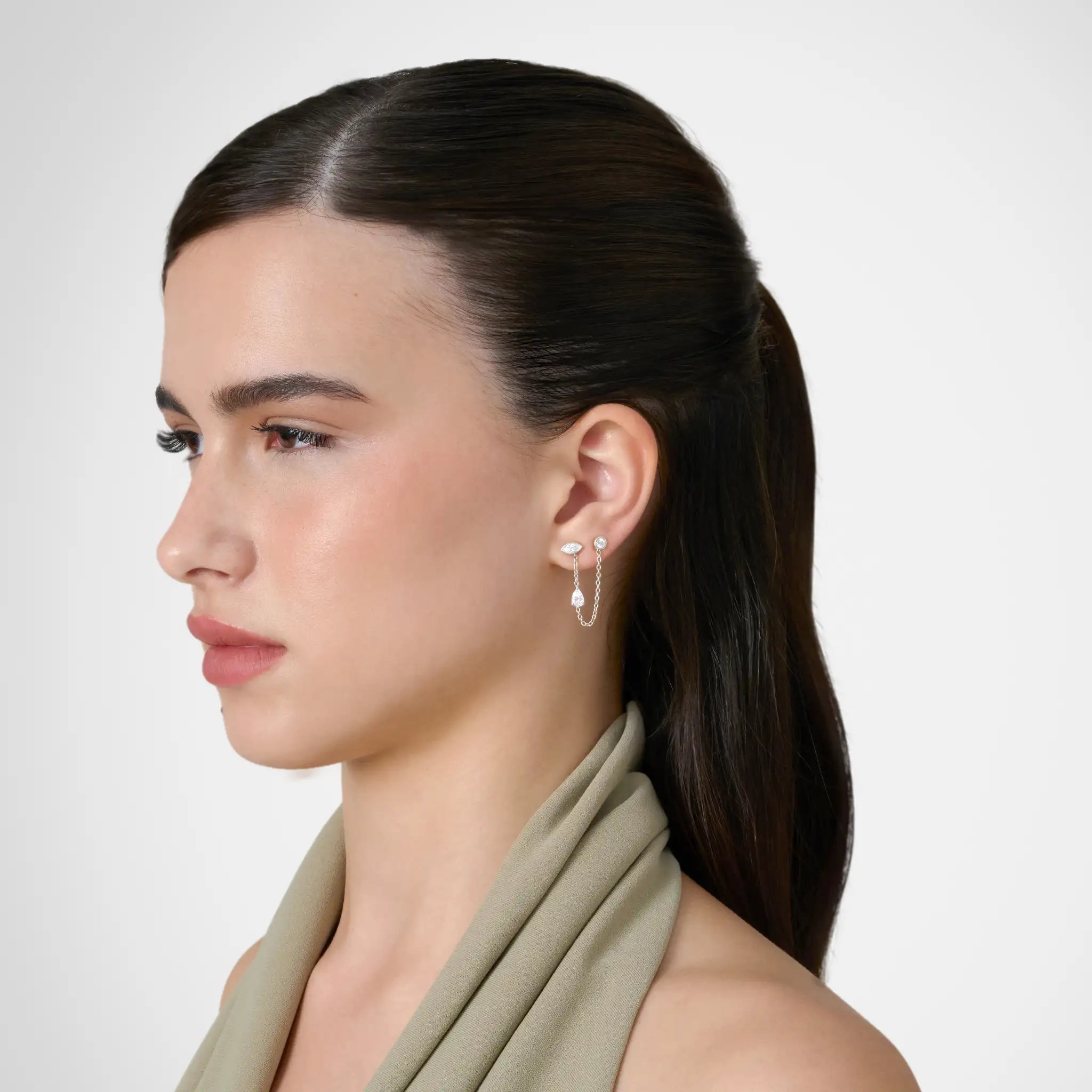 Pear Diamond Connector Chain - Marquise Base