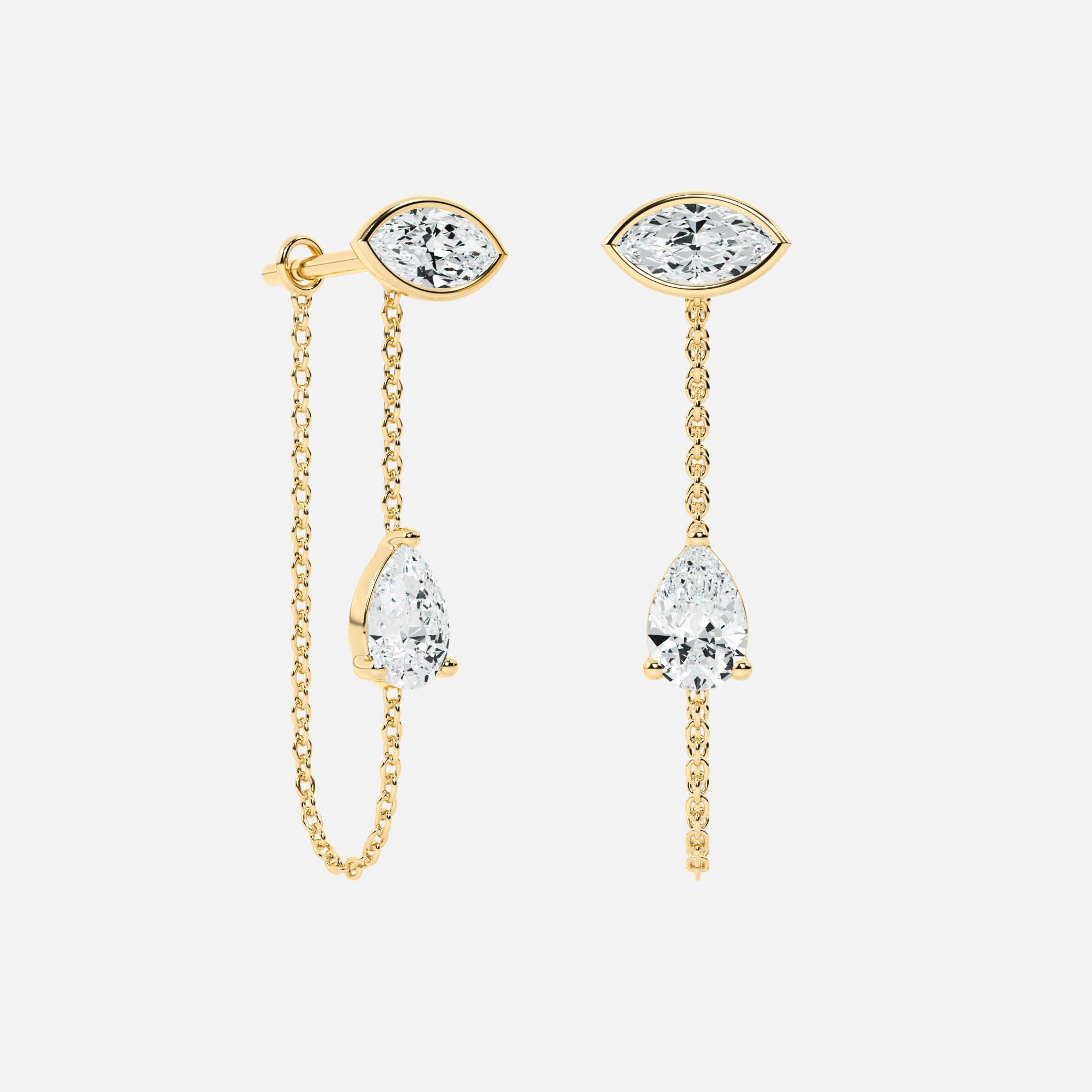Pear Diamond Connector Chain - Marquise Base