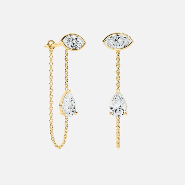 Pear Diamond Connector Chain - Marquise Base