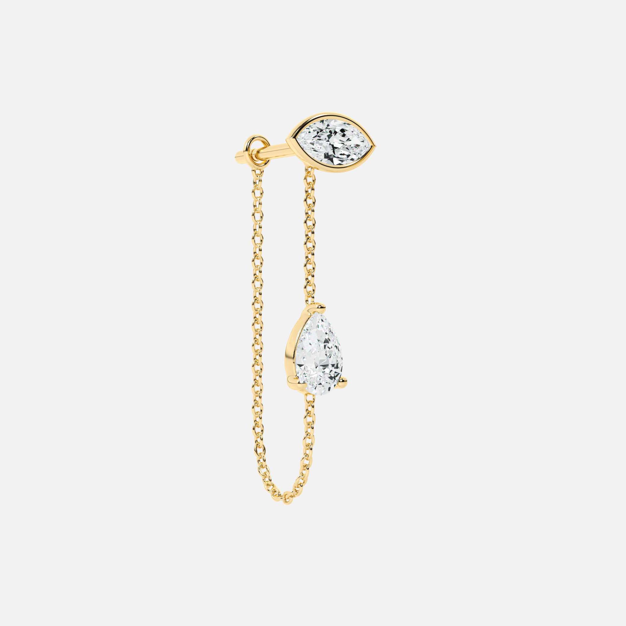 Pear Diamond Connector Chain