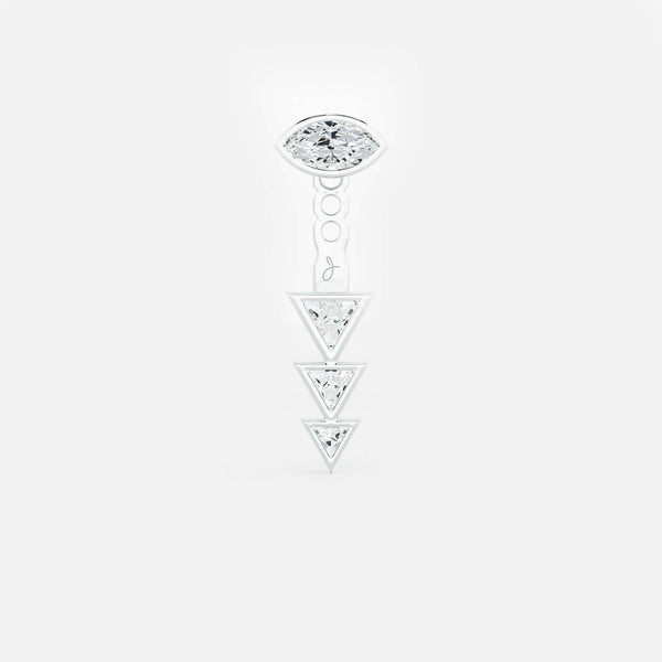 Reverse Triad Diamond Jacket - Marquise Base