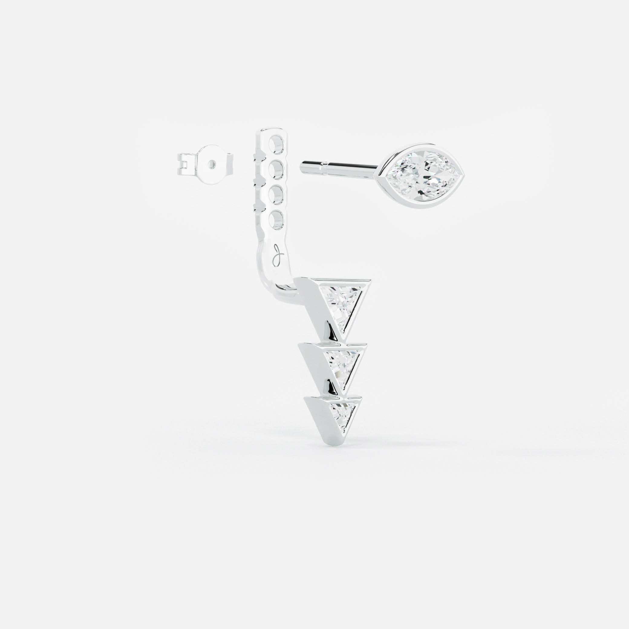 Reverse Triad Diamond Jacket - Marquise Base