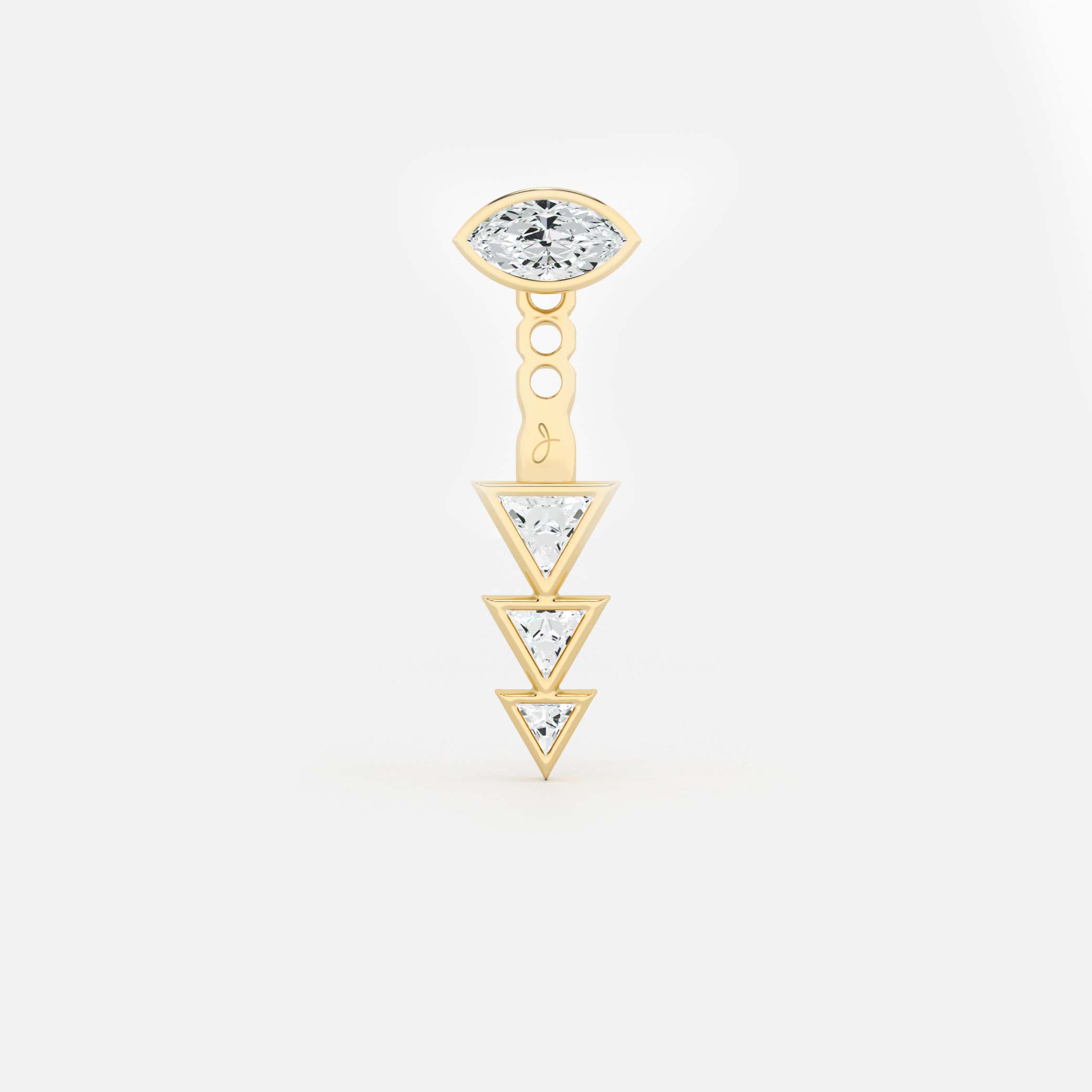 Reverse Triad Diamond Jacket - Marquise Base