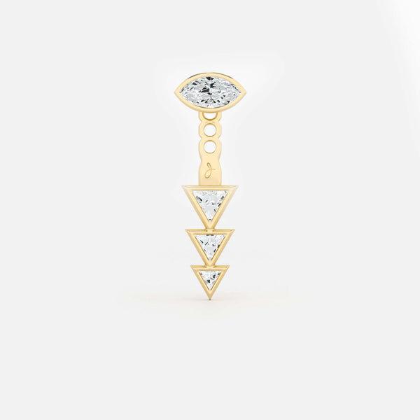 Reverse Triad Diamond Jacket - Marquise Base