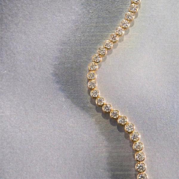 Round Diamond Bezel Tennis Bracelet