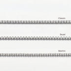 Round Diamond Graduated Tennis Necklace JAUR