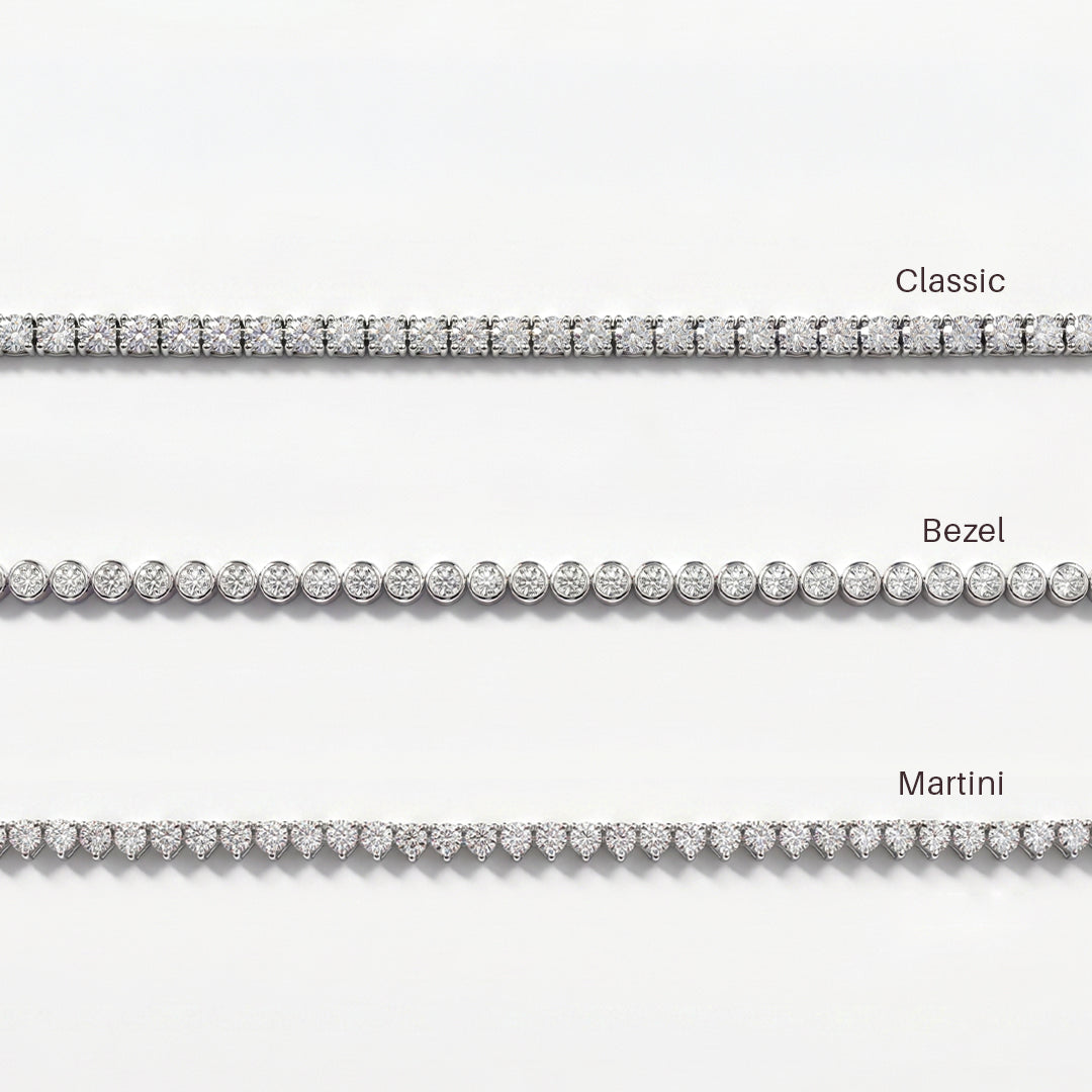 Round Diamond Graduated Tennis Necklace JAUR