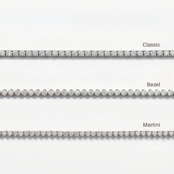 Round Diamond Graduated Tennis Necklace JAUR