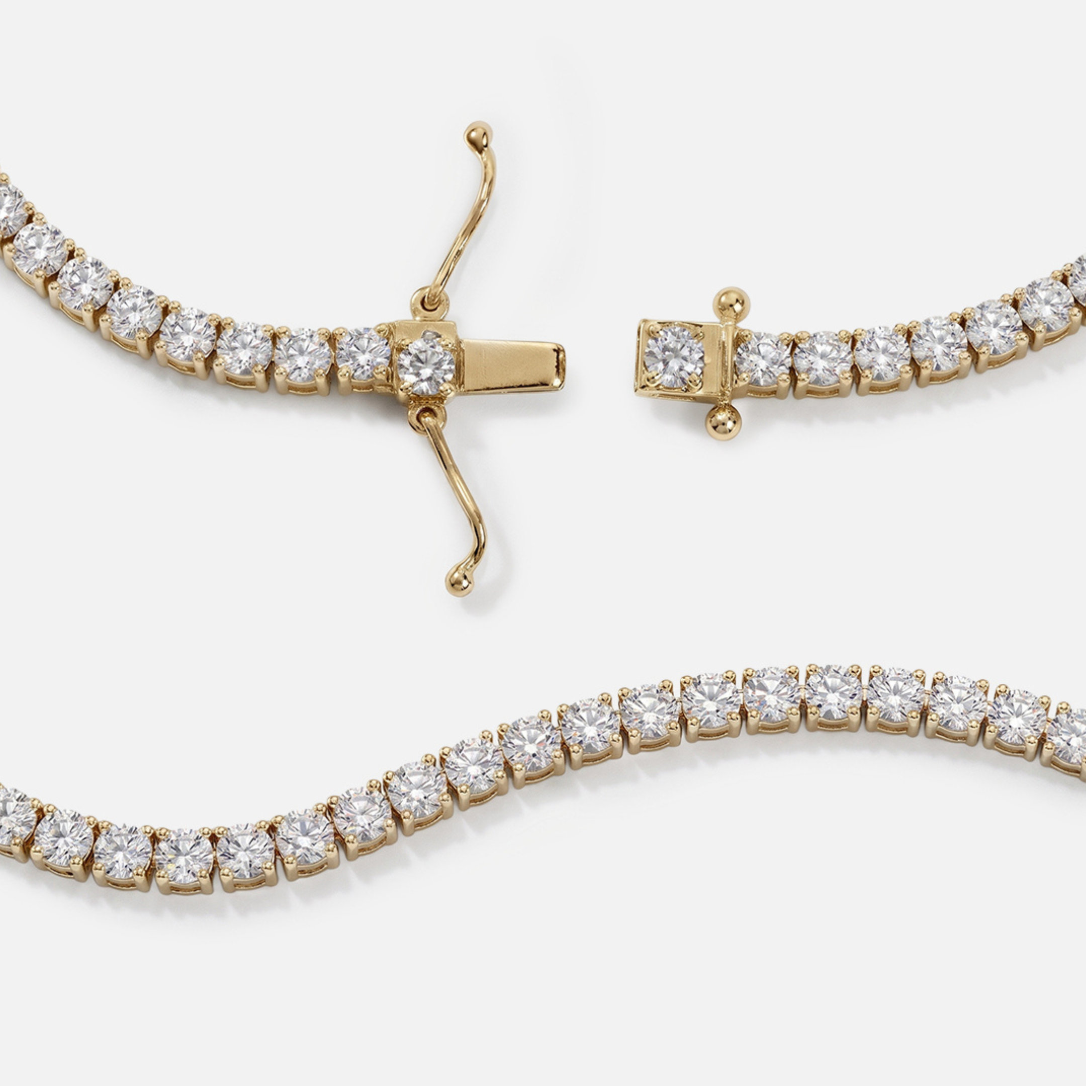 Round Diamond Graduated Tennis Necklace JAUR