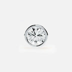 Lab Grown Diamond Round Mini Diamond Stud in White Gold – Front View | JAUR