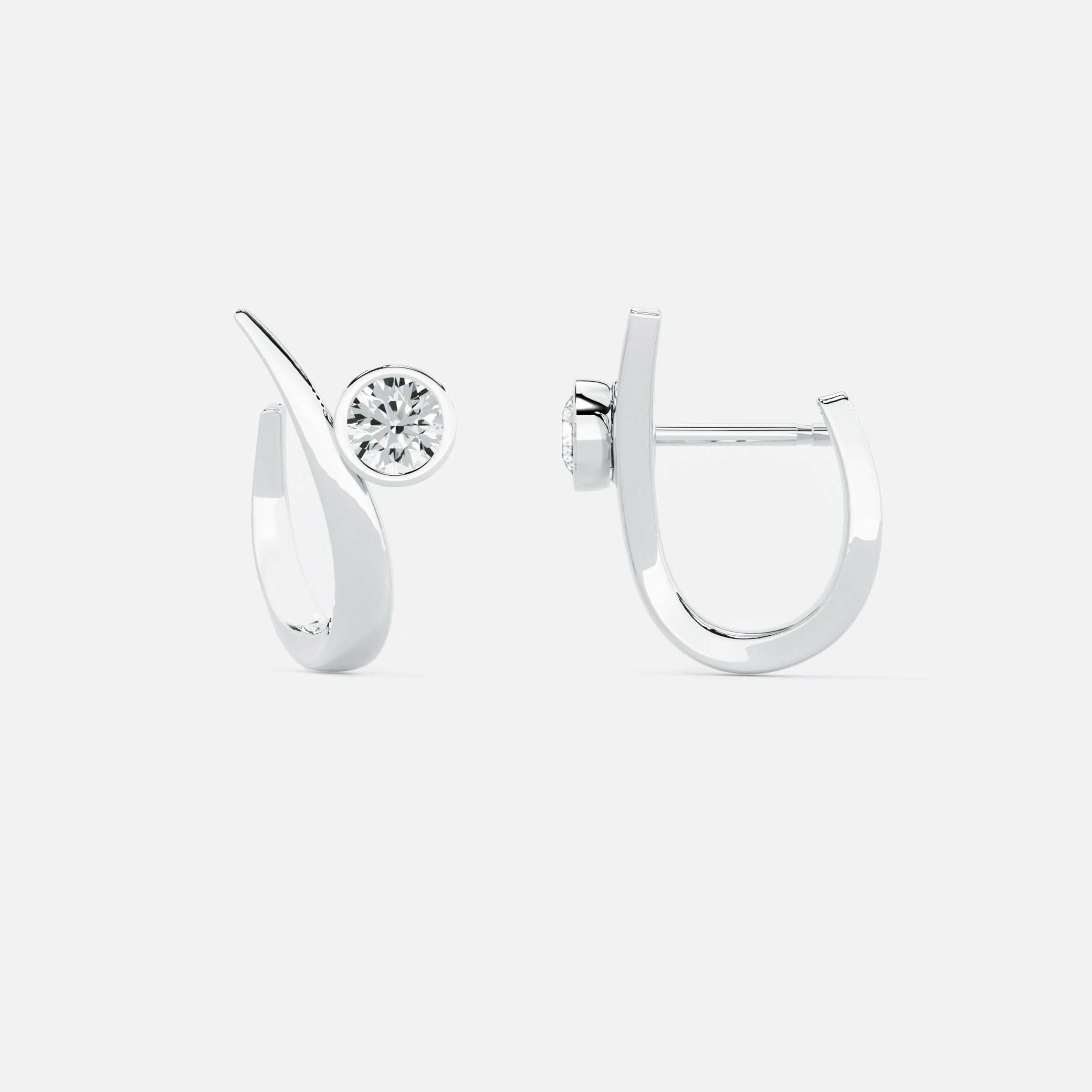 Round Arch Diamond Hoop JAUR