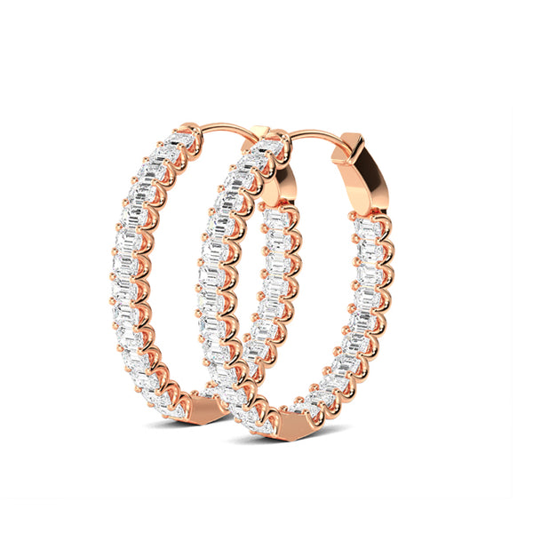 Diamond Hoops Earrings 3