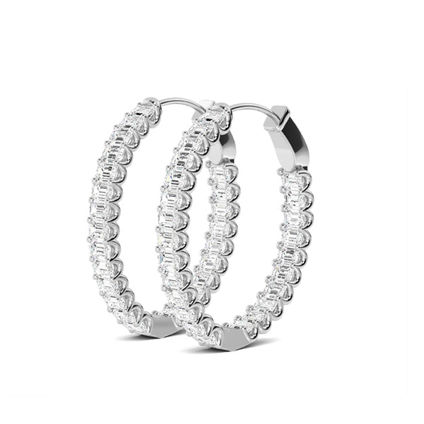 Diamond Hoops Earrings 3