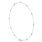 1 3/4 ctw Round Bezel Lab Grown Diamond Station Necklace