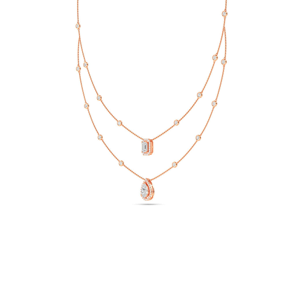 Floating Diamond Tennis Necklace
