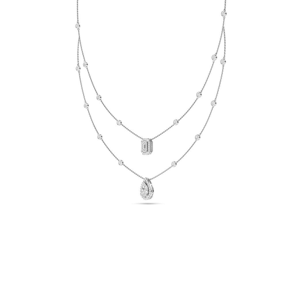 Floating Diamond Tennis Necklace