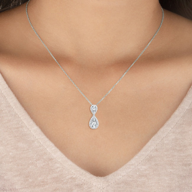 Pear Lab Grown Diamond Fashion Pendants ZRPA1222-S