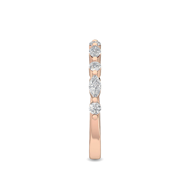 Dainty Marquise and Round Alternating Stackable Ring