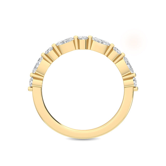 Dainty Marquise and Round Alternating Stackable Ring
