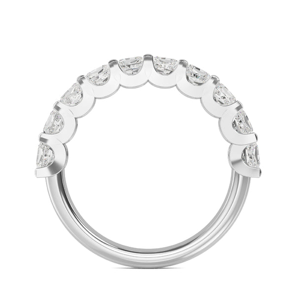 2 Ctw 10 Stone Radiant Lab Grown Diamond Anniversary Band