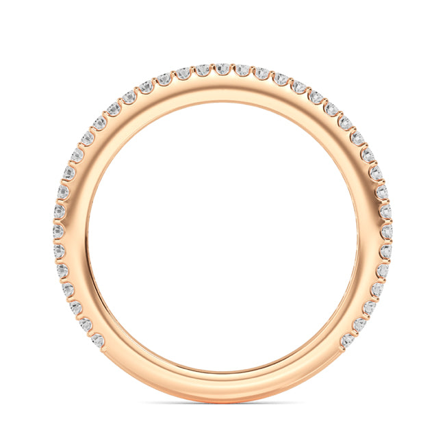 Round Lab Grown Diamond Prong Set Wedding Band