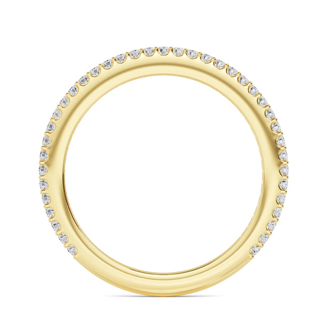 Round Lab Grown Diamond Prong Set Wedding Band