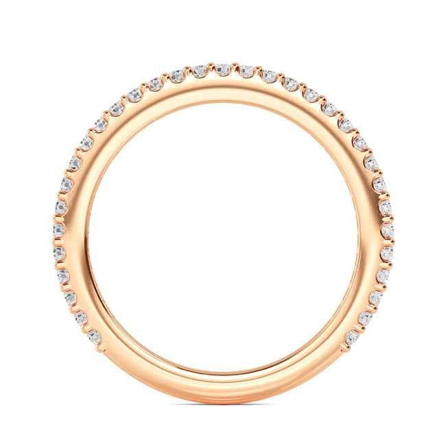 Round Lab Grown Diamond Prong Set Wedding Band