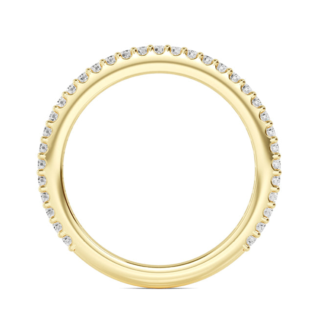 Round Lab Grown Diamond Prong Set Wedding Band