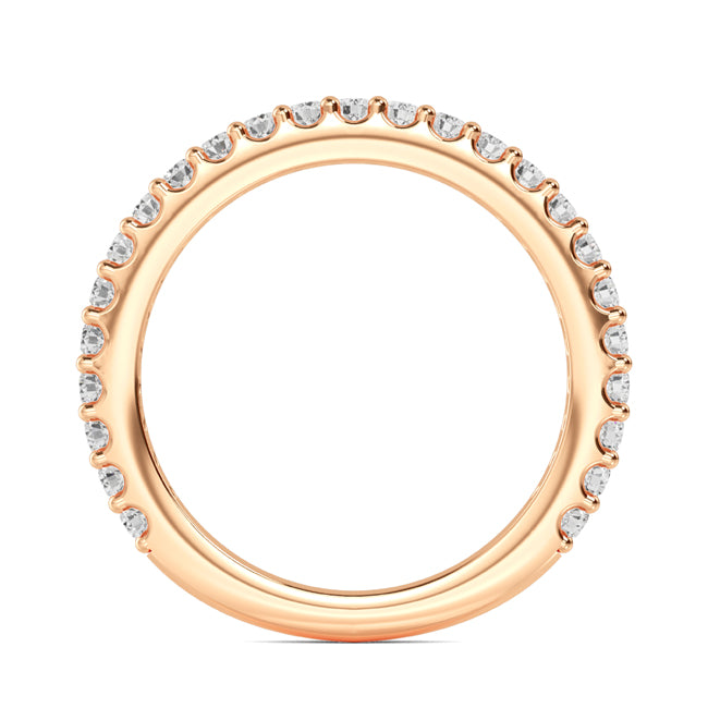 Round Lab Grown Diamond Prong Set Wedding Band