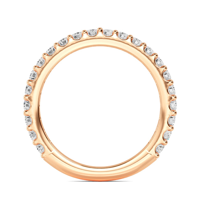 Round Lab Grown Diamond Prong Set Wedding Band