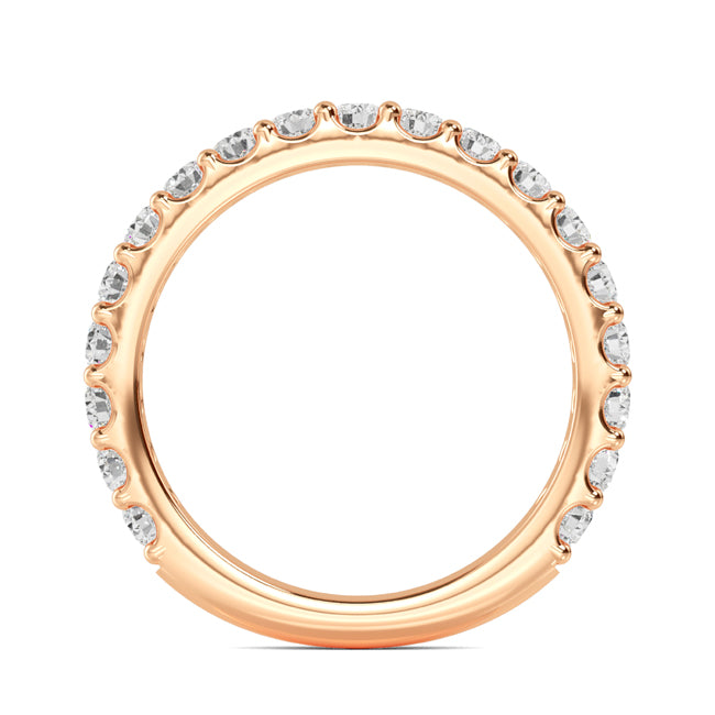 Round Lab Grown Diamond Prong Set Wedding Band