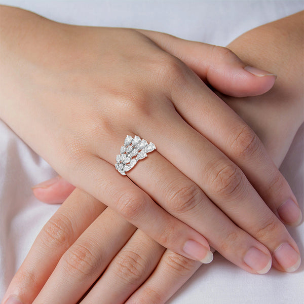 Pear Lab Grown Diamond Stackable Diamonds Bands ZRP1623-S