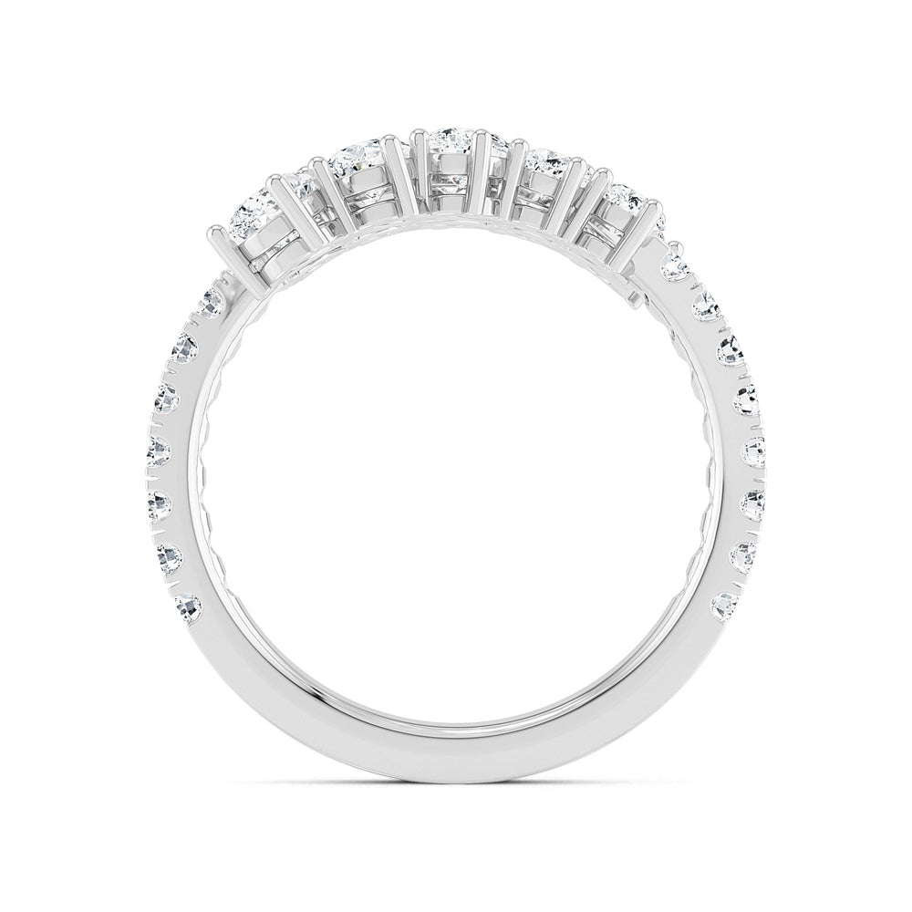 1 3/4 Ctw Pear Statement Lab Grown Diamond Bypass Ring