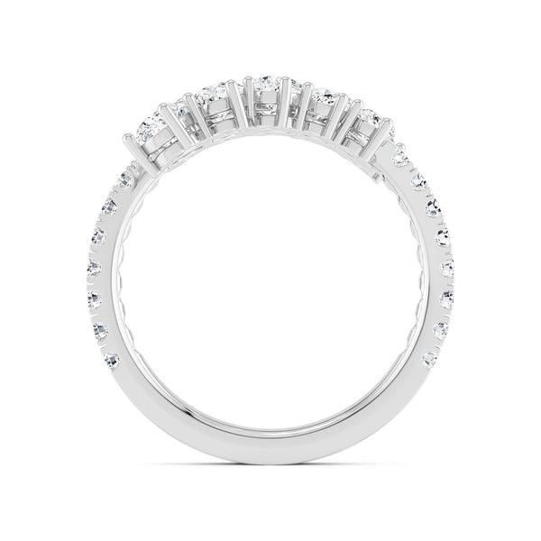 1 3/4 Ctw Pear Statement Lab Grown Diamond Bypass Ring