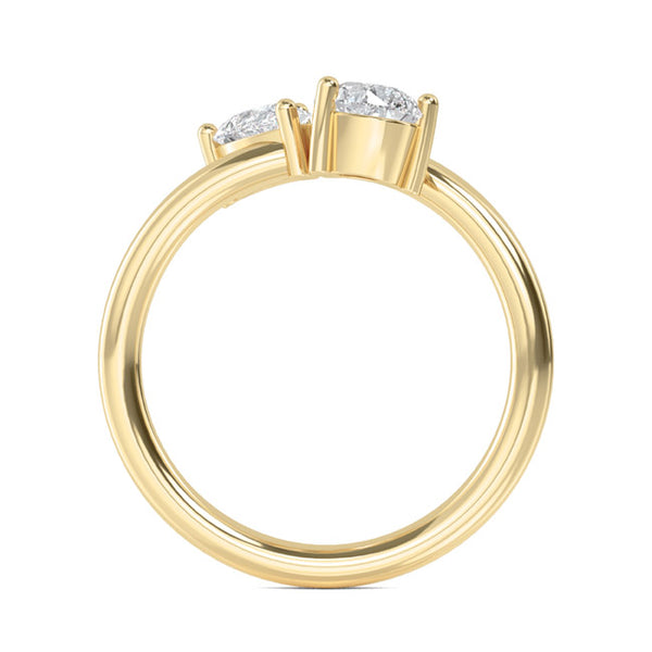 1 Ctw Pear Lab Grown Diamond Bypass Statement Ring