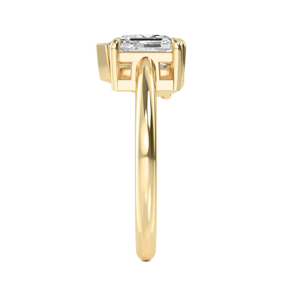 1 4/5 ctw Toi et Moi Emerald and Pear Lab Grown Diamond Ring