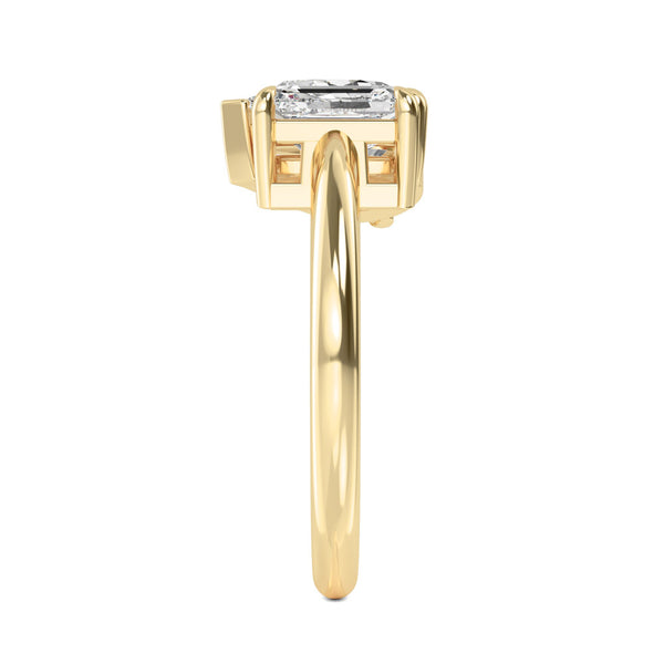 1 4/5 ctw Toi et Moi Emerald and Pear Lab Grown Diamond Ring